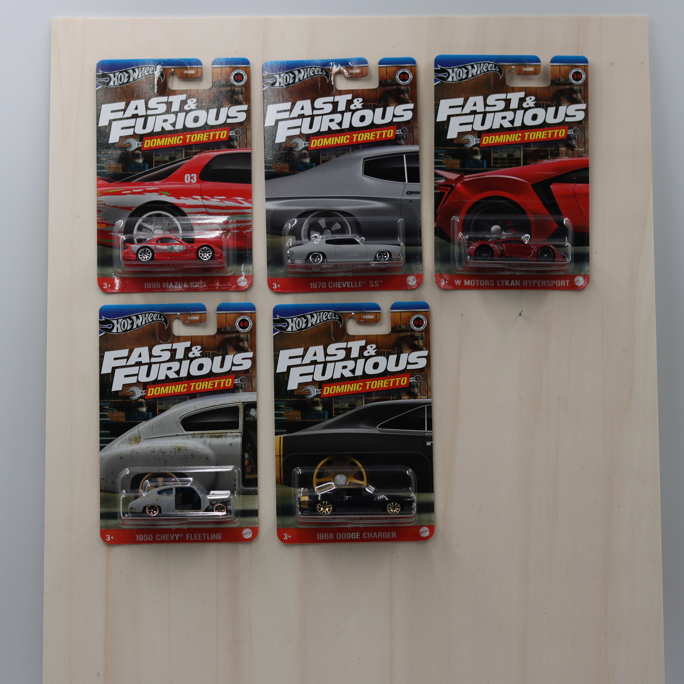 5er Set FAST& FURIOUS DOMINIC TORETTO